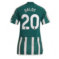 Manchester United Diogo Dalot #20 Replica Away Shirt Ladies 2023-24 Short Sleeve